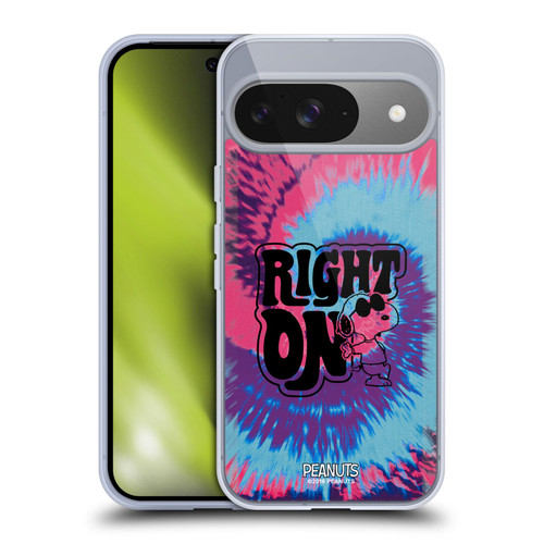 Peanuts Woodstock 50th Snoopy Tie Dye Right On Soft Gel Case for Google Pixel 9 / Pixel 9 Pro