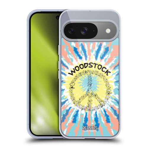 Peanuts Woodstock 50th Tie Dye Peace Sign Soft Gel Case for Google Pixel 9 / Pixel 9 Pro