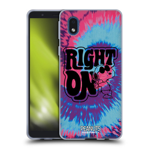 Peanuts Woodstock 50th Snoopy Tie Dye Right On Soft Gel Case for Samsung Galaxy A01 Core (2020)