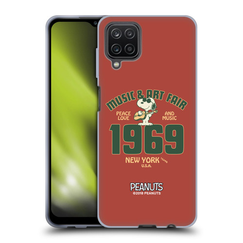Peanuts Woodstock 50th Snoopy Guitar 1969 Soft Gel Case for Samsung Galaxy A12 (2020)