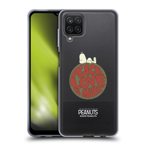 Peanuts Woodstock 50th Snoopy Peace Love Music Soft Gel Case for Samsung Galaxy A12 (2020)
