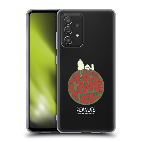 Peanuts Woodstock 50th Snoopy Peace Love Music Soft Gel Case for Samsung Galaxy A52 / A52s / 5G (2021)