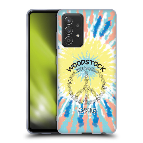 Peanuts Woodstock 50th Tie Dye Peace Sign Soft Gel Case for Samsung Galaxy A52 / A52s / 5G (2021)
