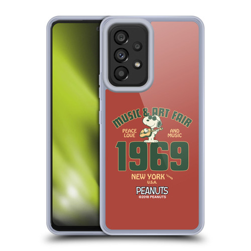 Peanuts Woodstock 50th Snoopy Guitar 1969 Soft Gel Case for Samsung Galaxy A53 5G (2022)