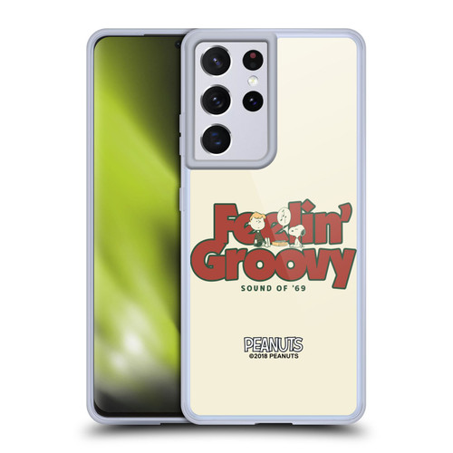 Peanuts Woodstock 50th Schroeder Snoopy Groovy Soft Gel Case for Samsung Galaxy S21 Ultra 5G & MagSafe