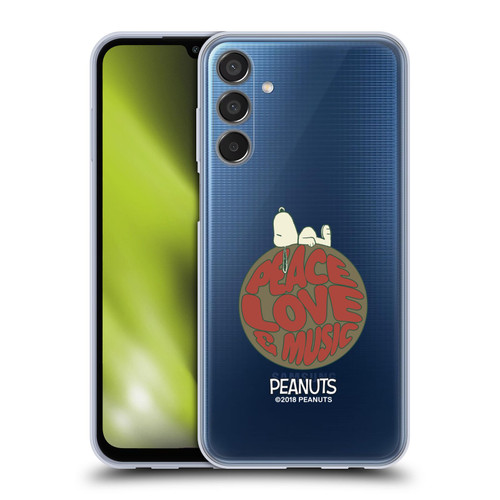 Peanuts Woodstock 50th Snoopy Peace Love Music Soft Gel Case for Samsung Galaxy M15/F15 5G