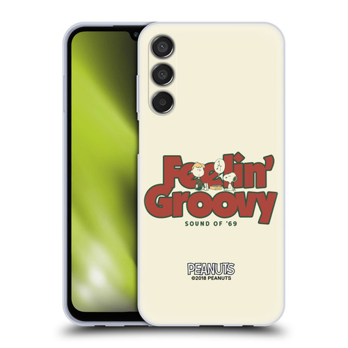 Peanuts Woodstock 50th Schroeder Snoopy Groovy Soft Gel Case for Samsung Galaxy M15/F15 5G