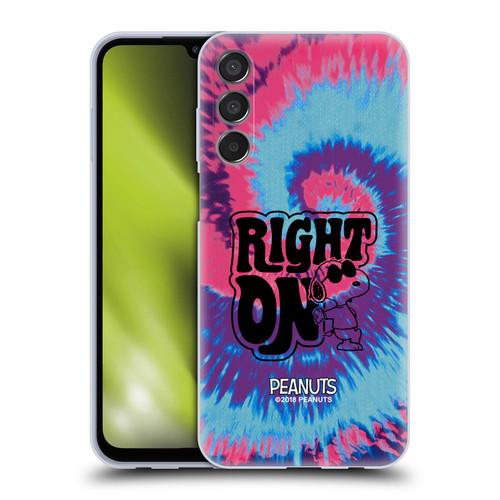 Peanuts Woodstock 50th Snoopy Tie Dye Right On Soft Gel Case for Samsung Galaxy M15/F15 5G