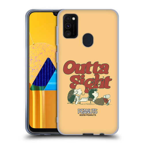 Peanuts Woodstock 50th Schroeder Lucy Outta Sight Soft Gel Case for Samsung Galaxy M30s (2019)/M21 (2020)