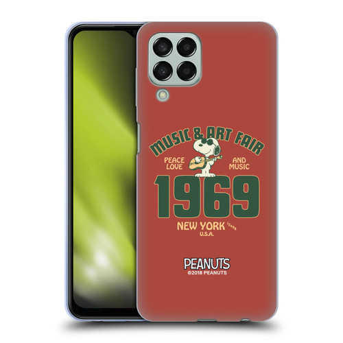 Peanuts Woodstock 50th Snoopy Guitar 1969 Soft Gel Case for Samsung Galaxy M33 (2022)