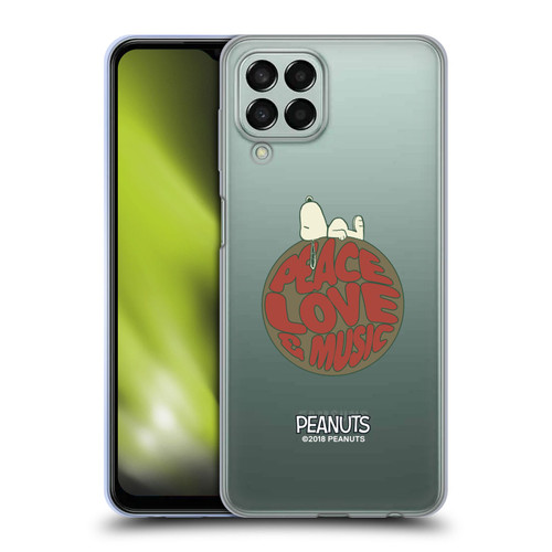 Peanuts Woodstock 50th Snoopy Peace Love Music Soft Gel Case for Samsung Galaxy M33 (2022)