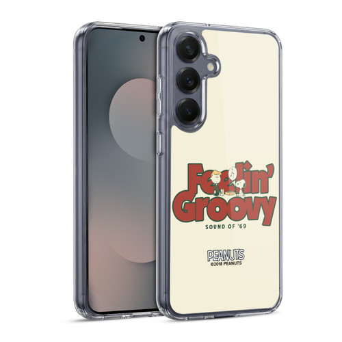 Peanuts Woodstock 50th Schroeder Snoopy Groovy Soft Gel Case for Samsung Galaxy S25 & MagSafe