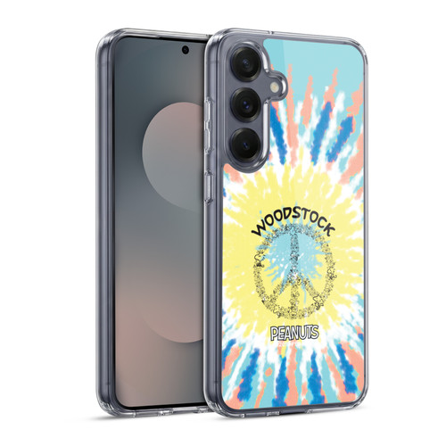 Peanuts Woodstock 50th Tie Dye Peace Sign Soft Gel Case for Samsung Galaxy S25 & MagSafe