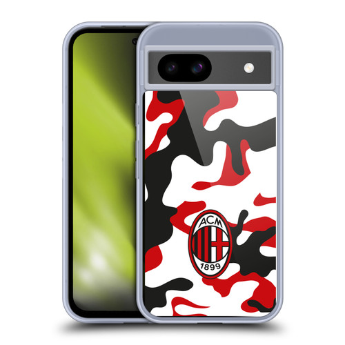 AC Milan Crest Patterns Camouflage Soft Gel Case for Google Pixel 8a