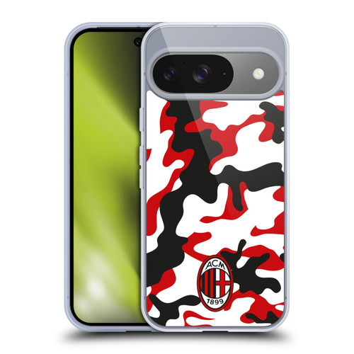 AC Milan Crest Patterns Camouflage Soft Gel Case for Google Pixel 9 / Pixel 9 Pro