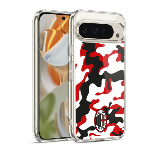 AC Milan Crest Patterns Camouflage Soft Gel Case for Google Pixel 9 / Pixel 9 Pro