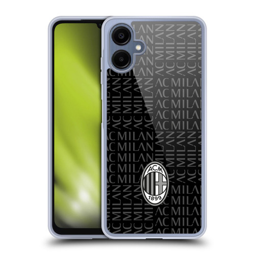 AC Milan Crest Patterns Black And Grey Soft Gel Case for Samsung Galaxy A06 4G