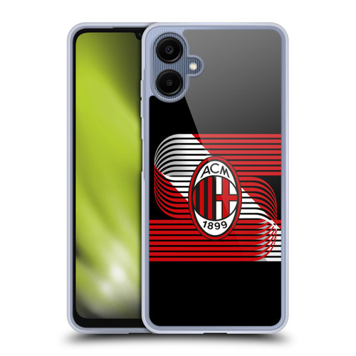 AC Milan Crest Patterns Diagonal Soft Gel Case for Samsung Galaxy A06 4G