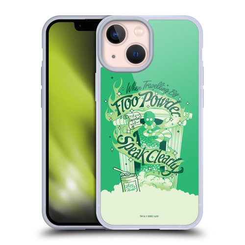 Harry Potter Deathly Hallows XVIII Floo Powder Soft Gel Case for Apple iPhone 13 Mini & MagSafe
