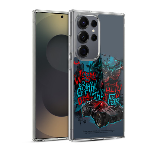 Batman Arkham Knight Graphics Welcome To Gotham Soft Gel Case for Samsung Galaxy S25 Ultra & MagSafe
