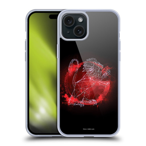 Harry Potter Deathly Hallows XVIII Gryffindor Soft Gel Case for Apple iPhone 15 Plus & MagSafe