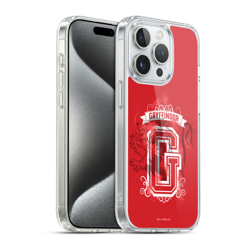 Harry Potter Deathly Hallows XVIII Gryffindor 2 Soft Gel Case for Apple iPhone 15 Pro & MagSafe