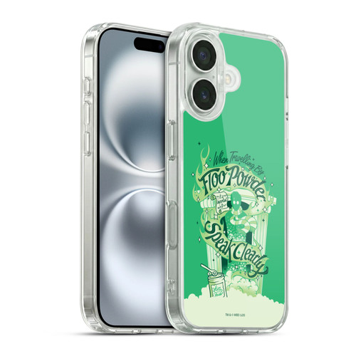 Harry Potter Deathly Hallows XVIII Floo Powder Soft Gel Case for Apple iPhone 16 & MagSafe