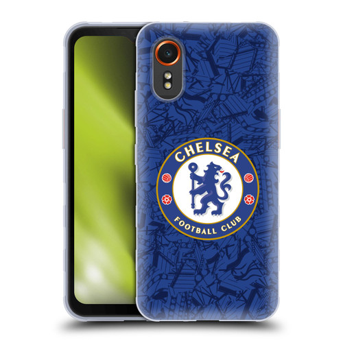Chelsea Football Club 2019/20 Kit Home Soft Gel Case for Samsung Galaxy Xcover7 5G
