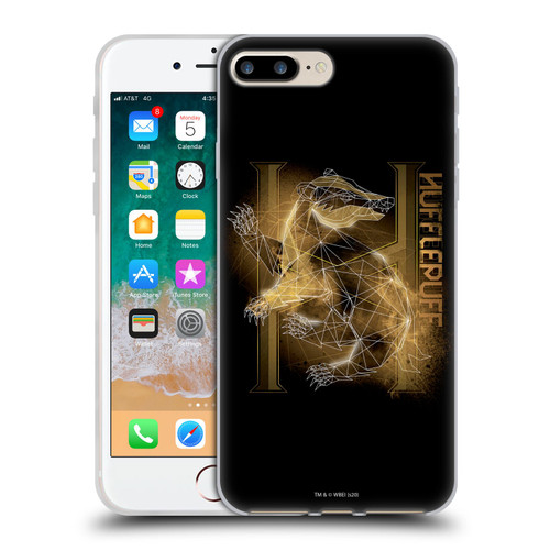 Harry Potter Deathly Hallows XVIII Hufflepuff Soft Gel Case for Apple iPhone 7 Plus / iPhone 8 Plus & MagSafe