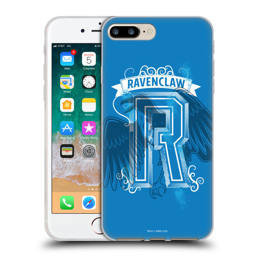 Harry Potter Deathly Hallows XVIII Ravenclaw 2 Soft Gel Case for Apple iPhone 7 Plus / iPhone 8 Plus & MagSafe