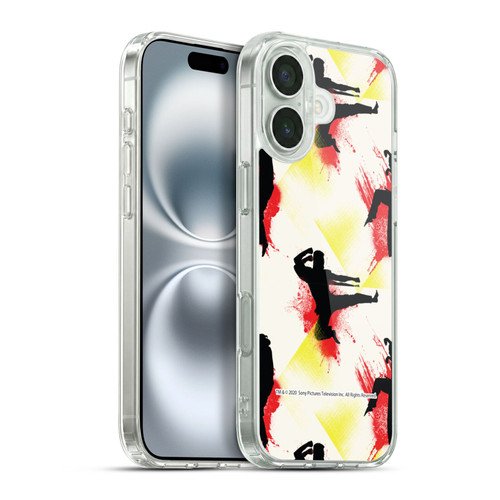 Cobra Kai Graphics Kick Pattern Soft Gel Case for Apple iPhone 16 Plus & MagSafe