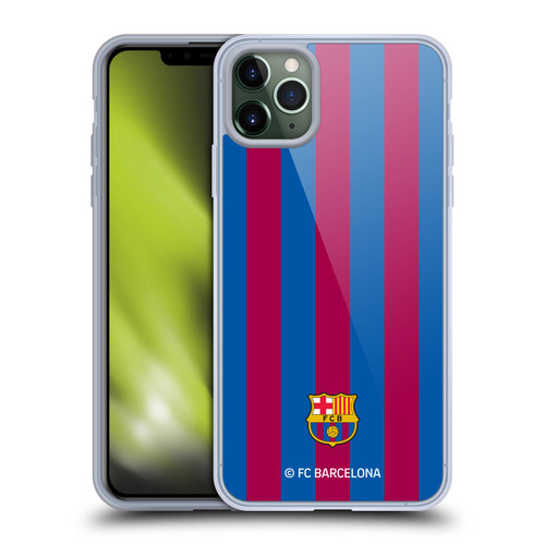 FC Barcelona Crest Stripes Soft Gel Case for Apple iPhone 11 Pro Max & MagSafe