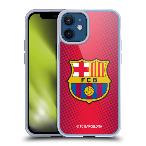 FC Barcelona Crest Halftone Soft Gel Case for Apple iPhone 12 Mini & MagSafe