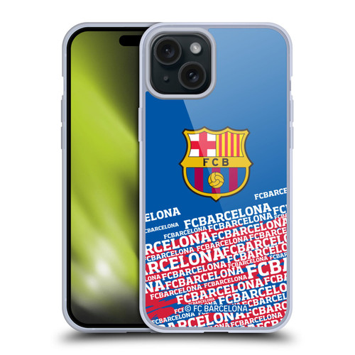 FC Barcelona Crest Impact Soft Gel Case for Apple iPhone 15 Plus