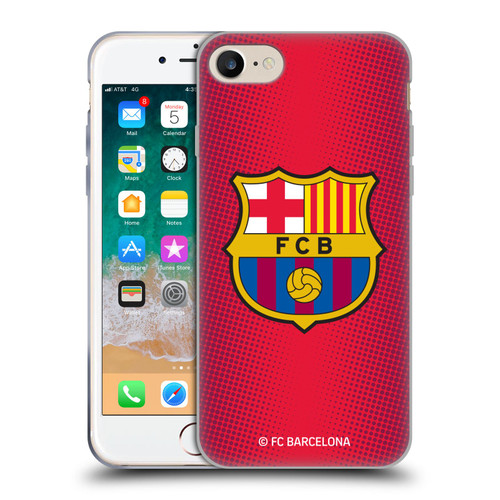 FC Barcelona Crest Halftone Soft Gel Case for Apple iPhone 7 / 8 / SE 2020 & 2022 & MagSafe
