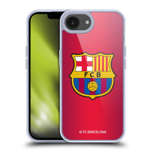 FC Barcelona Crest Halftone Soft Gel Case for Apple iPhone 16e & MagSafe
