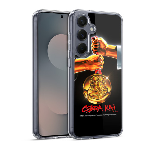 Cobra Kai Graphics Gold Medal Soft Gel Case for Samsung Galaxy S25 & MagSafe