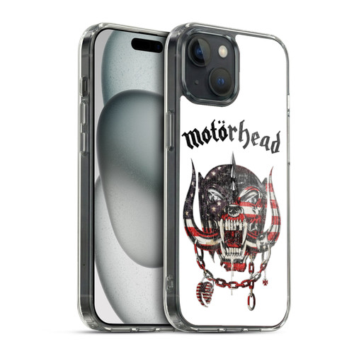 Motorhead Graphics American Skull Soft Gel Case for Apple iPhone 15 & MagSafe