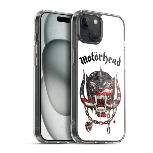 Motorhead Graphics American Skull Soft Gel Case for Apple iPhone 15 Plus & MagSafe