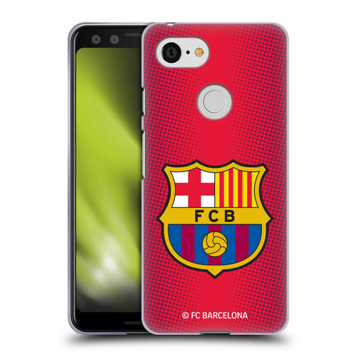 FC Barcelona Crest Halftone Soft Gel Case for Google Pixel 3
