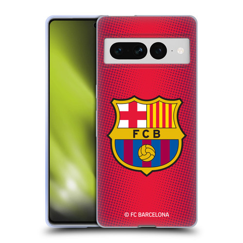 FC Barcelona Crest Halftone Soft Gel Case for Google Pixel 7 Pro