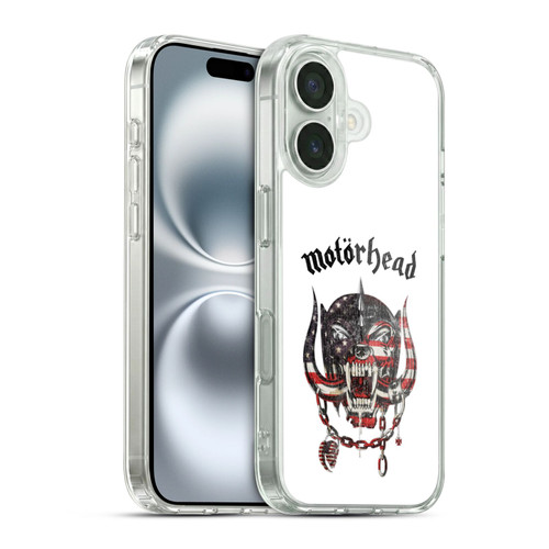 Motorhead Graphics American Skull Soft Gel Case for Apple iPhone 16 & MagSafe