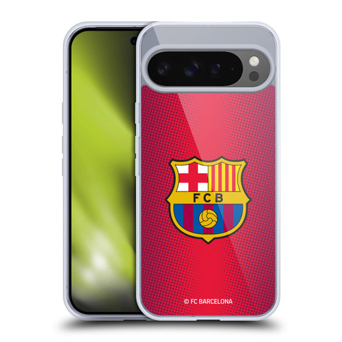 FC Barcelona Crest Halftone Soft Gel Case for Google Pixel 9 Pro XL