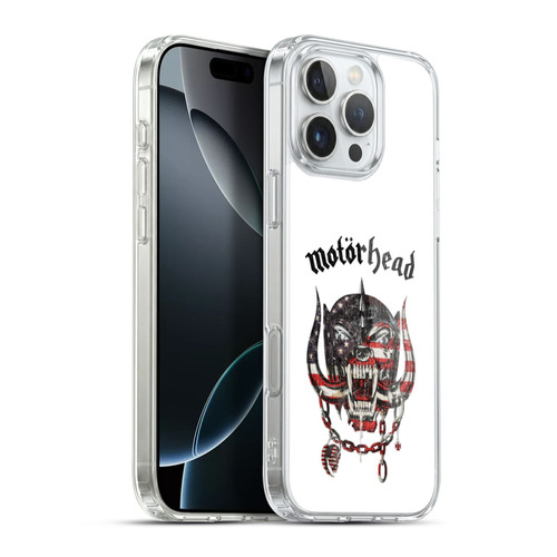 Motorhead Graphics American Skull Soft Gel Case for Apple iPhone 16 Pro Max & MagSafe