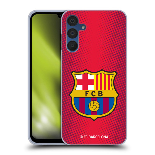 FC Barcelona Crest Halftone Soft Gel Case for Samsung Galaxy A15 & MagSafe
