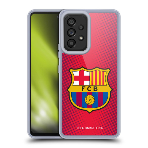 FC Barcelona Crest Halftone Soft Gel Case for Samsung Galaxy A53 5G (2022)