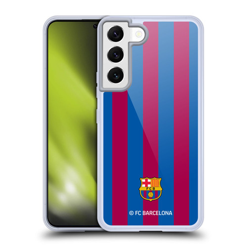 FC Barcelona Crest Stripes Soft Gel Case for Samsung Galaxy S22 5G & MagSafe