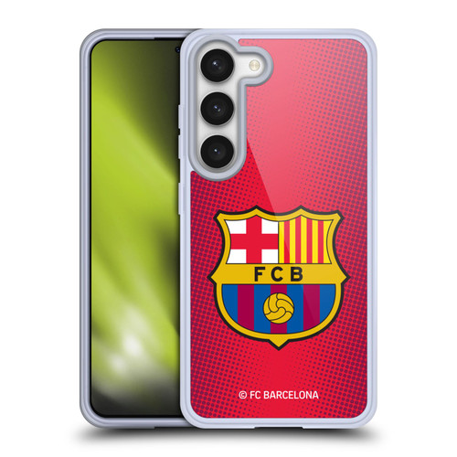 FC Barcelona Crest Halftone Soft Gel Case for Samsung Galaxy S23 5G & MagSafe