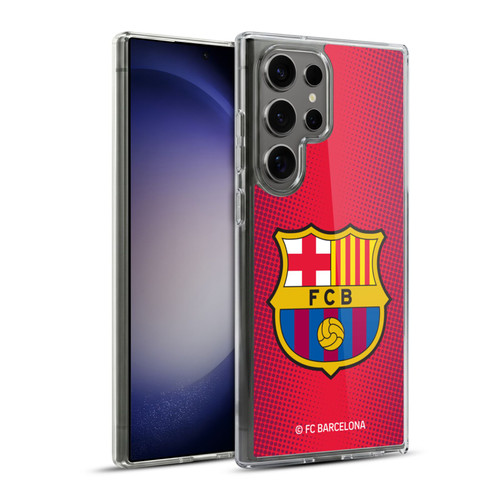 FC Barcelona Crest Halftone Soft Gel Case for Samsung Galaxy S23 Ultra 5G & MagSafe