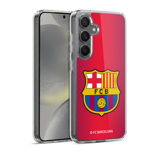 FC Barcelona Crest Halftone Soft Gel Case for Samsung Galaxy S24 5G & MagSafe